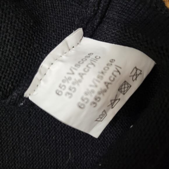 Grace Karin Knit Bolero Cardigan Womens Large Black Button Scalloped Shrug - Picture 7 of 9